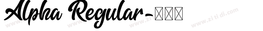 Alpha Regular字体转换